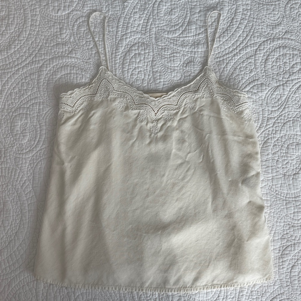 Sezane Palma Top Écru. - Size 32